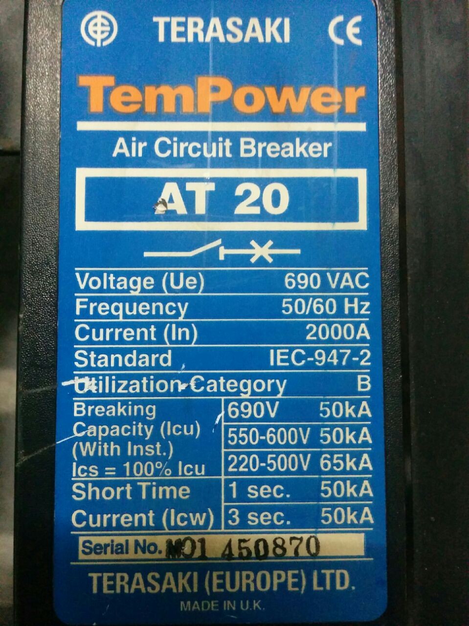 Air Circuit Breakers -  AT 20